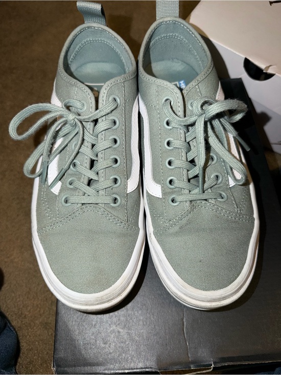 Vans Shoes - Vans Old Skool Sneakers Sage Green with White Stripe